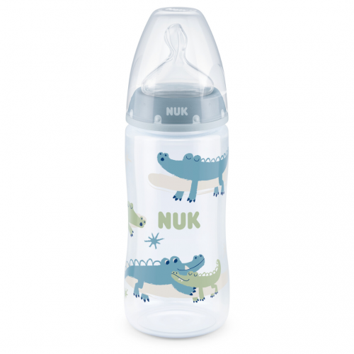 NUK First Choice Plus Μπιμπερό Σιλικόνης (PP) Temperature Control 6-18 μηνών Blue (10.741.940) 300ml